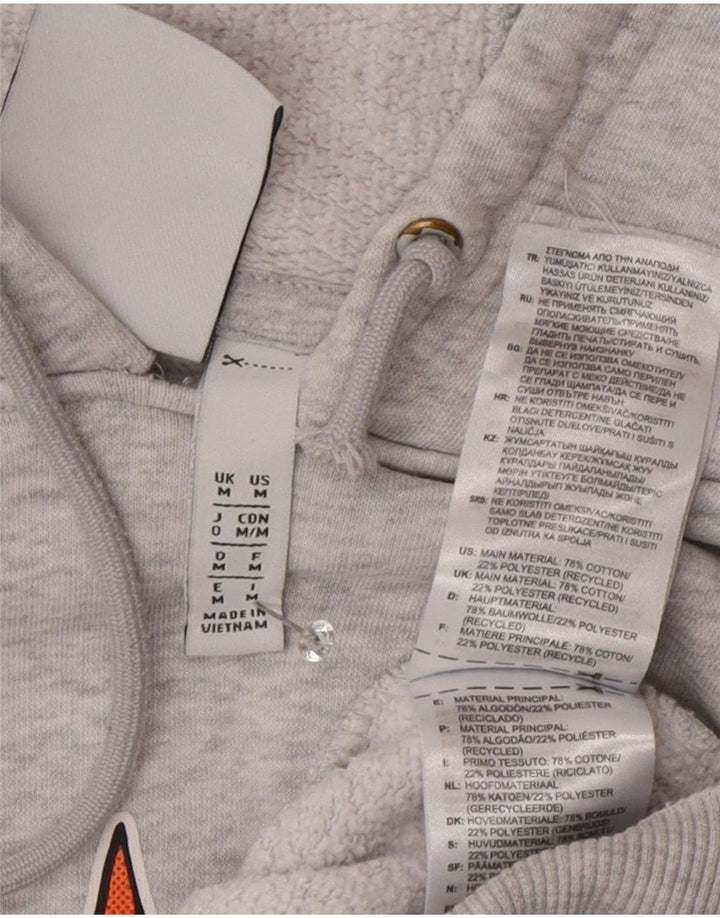 Męska bluza z kapturem Adidas Graphic, średnia szara bawełna