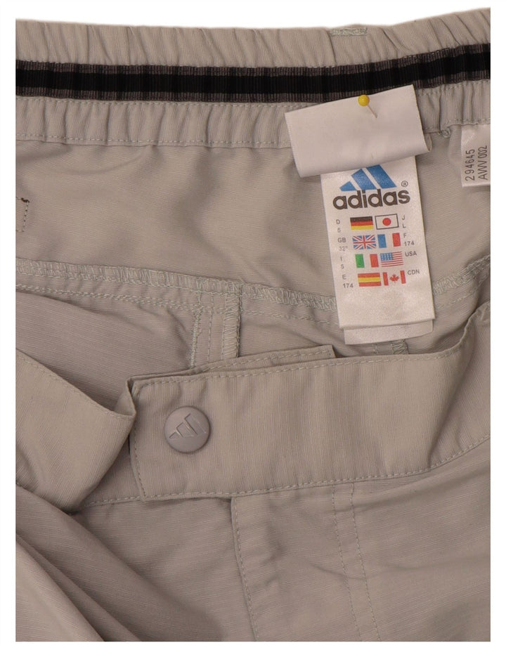 Męskie spodnie Capri Adidas W32 L21 Szary poliamid