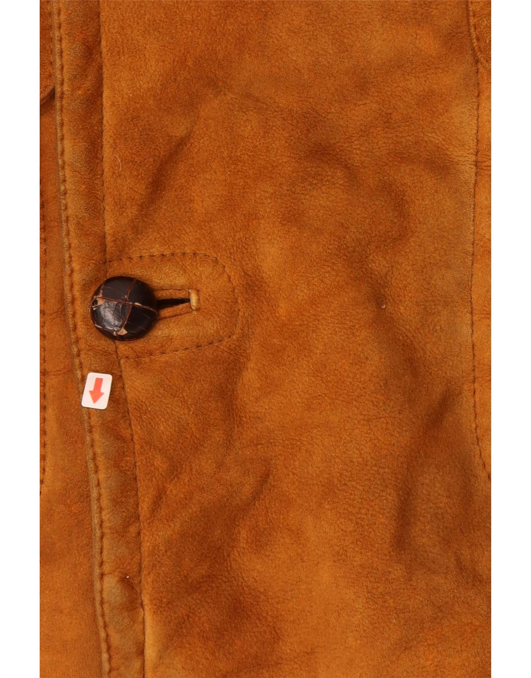 Męski płaszcz z owczej skóry VINTAGE IT 52 XL, brązowa skóra