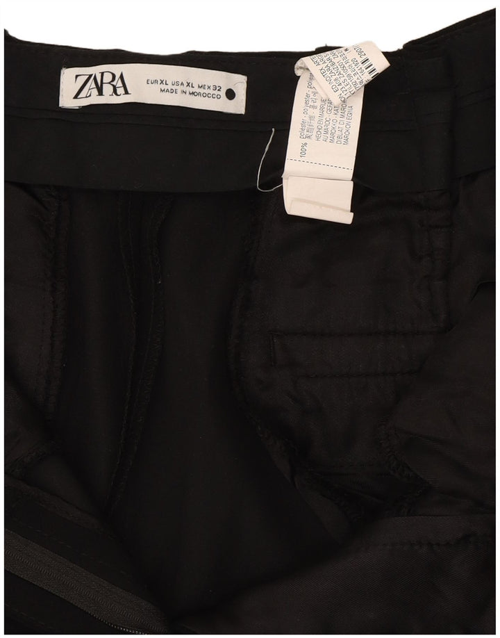 Damskie spodenki chino Zara XL W32, czarny poliester