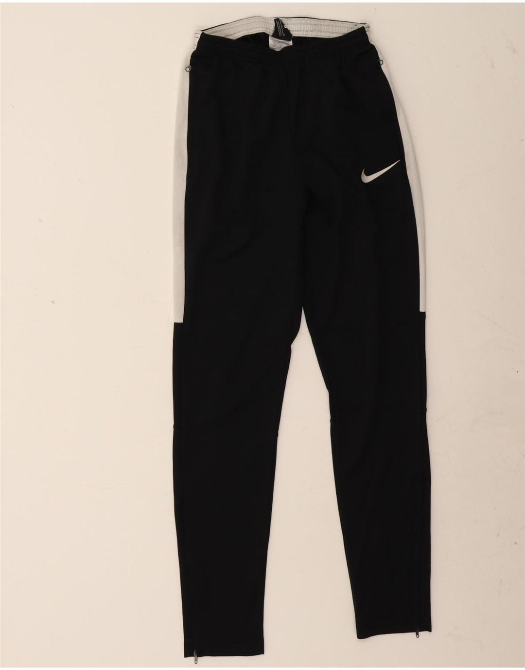 Męskie spodnie dresowe Nike Dri Fit, mały, czarny poliester z blokami kolorów