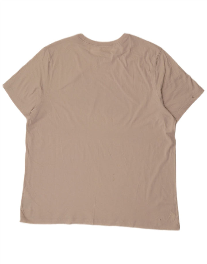 Męska koszulka z grafiką Nike Top 2XL, beżowa, bawełniana
