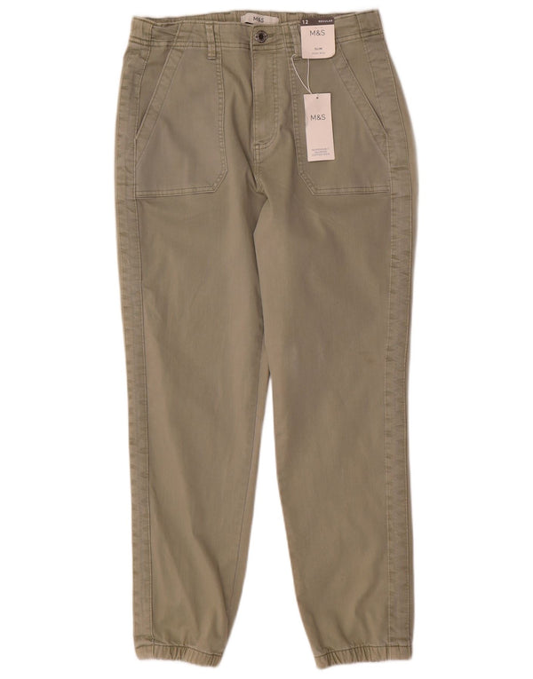 Spodnie damskie Marks & Spencer Joggers Slim Fit UK 12 Medium W30 L28 Khaki