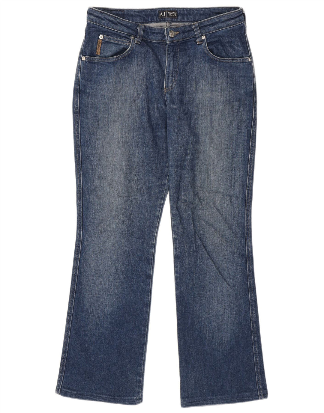 Damskie jeansy Bootcut Armani W30 L28 Niebieskie bawełniane