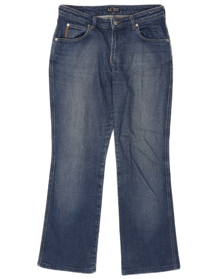 Damskie jeansy Bootcut Armani W30 L28 Niebieskie bawełniane