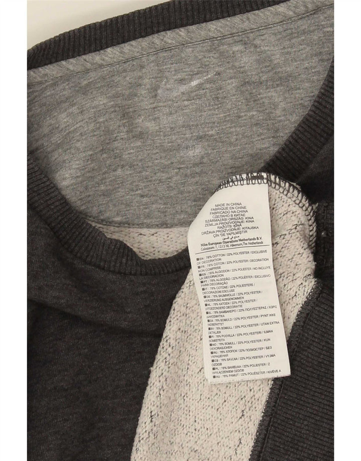 Męska bluza dresowa Nike Dri Fit, średnioszara, bawełniana