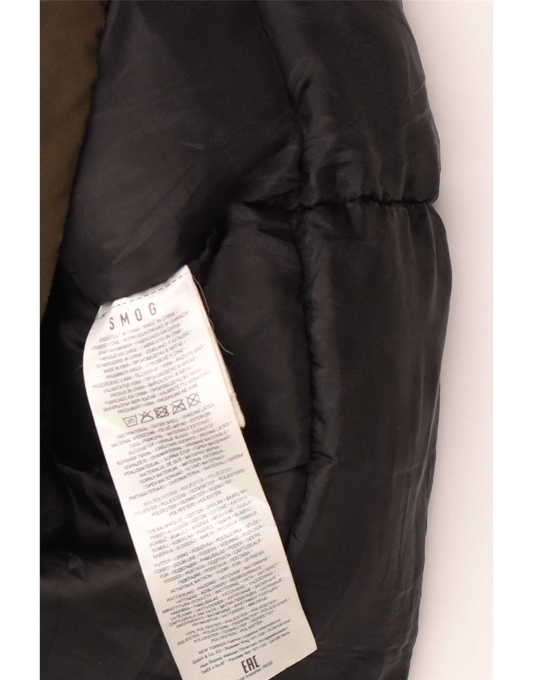 Męska kurtka parka z kapturem Smog UK 42 XL Khaki, poliester