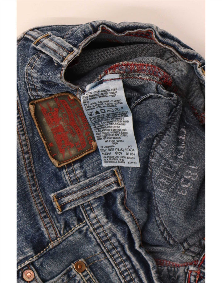 Damskie jeansy Levi's 511 w trudnej sytuacji W30 L29 Niebieska bawełna