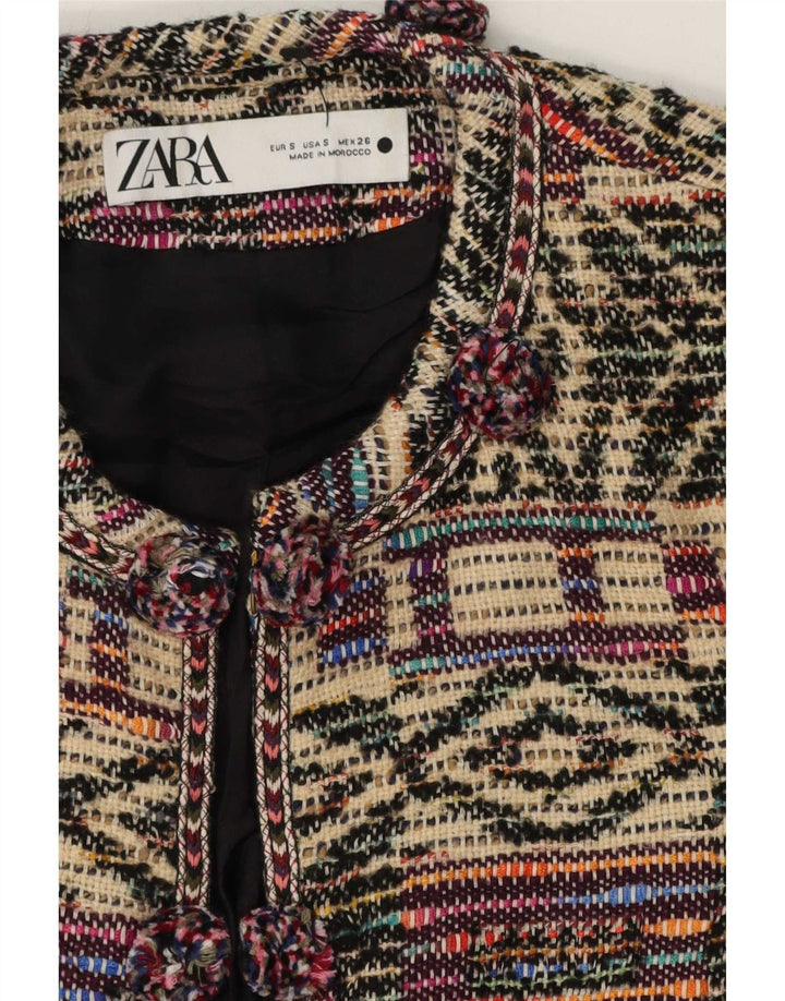 Damska marynarka oversize Zara UK 10, mała, wielokolorowa, geometryczna