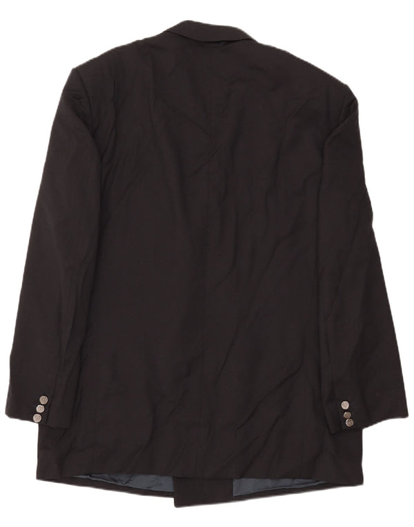 Vintage męska marynarka dwurzędowa IT 54 2XL czarna wełna