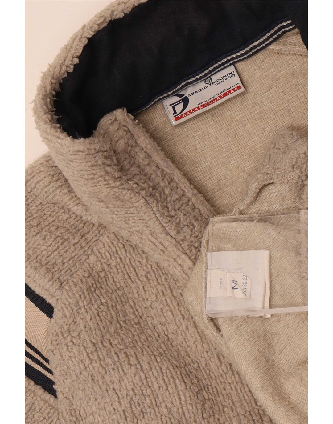 Męski sweter polarowy Sergio Tacchini z zamkiem błyskawicznym w średnie szare paski