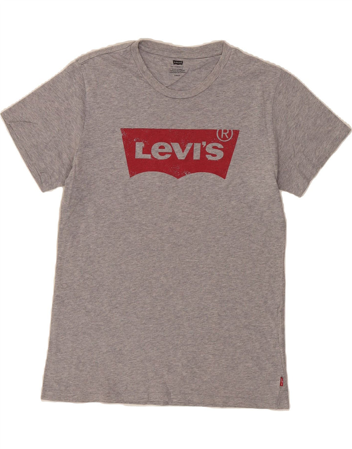 LEVI'S Mens Graphic T-Shirt Top Small Grey Vintage Levi's and Second-Hand Levi's from Messina Hembry 