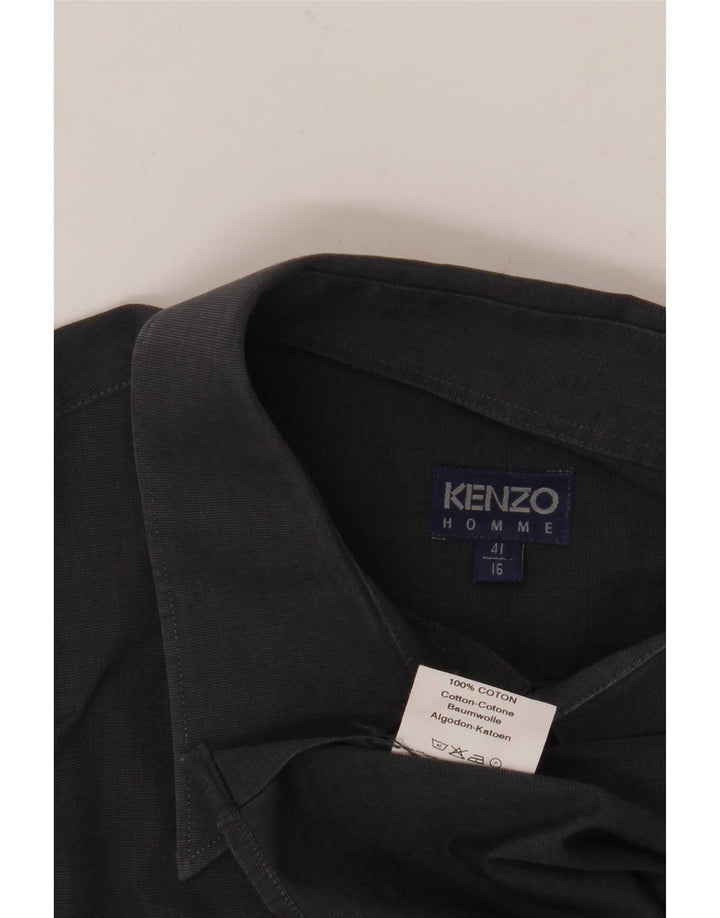 Koszula męska Kenzo rozmiar 41 16, duża, szara bawełna