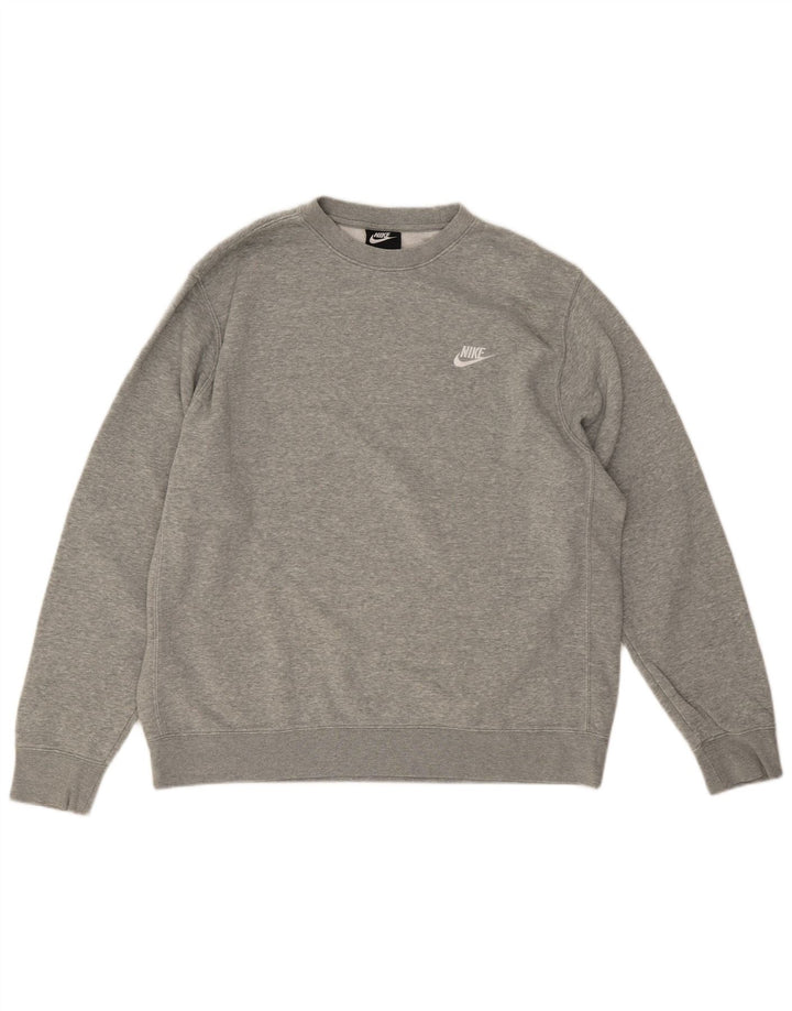 Męska bluza dresowa Nike, duża, szara, nakrapiana bawełna