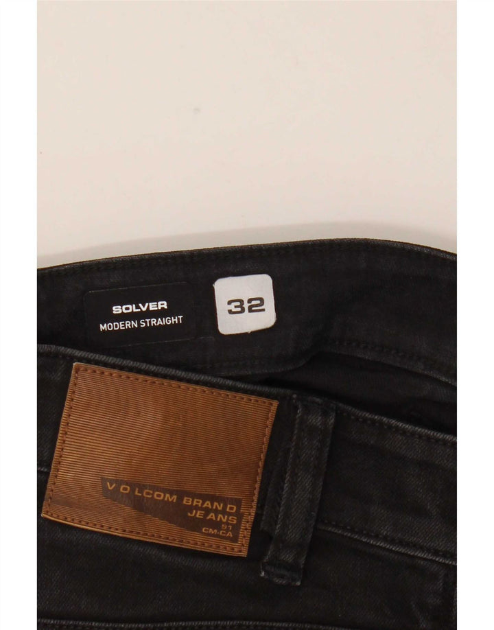 Męskie dżinsy Volcom Solver Straight W32 L30 Czarna bawełna