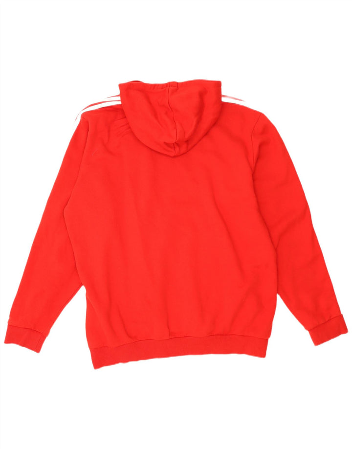 Adidas Męska bluza z kapturem XL, czerwona, poliestrowa