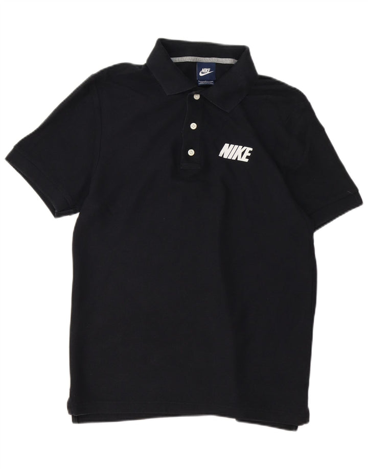 Męska koszulka polo z grafiką Nike, mała, czarna, bawełniana