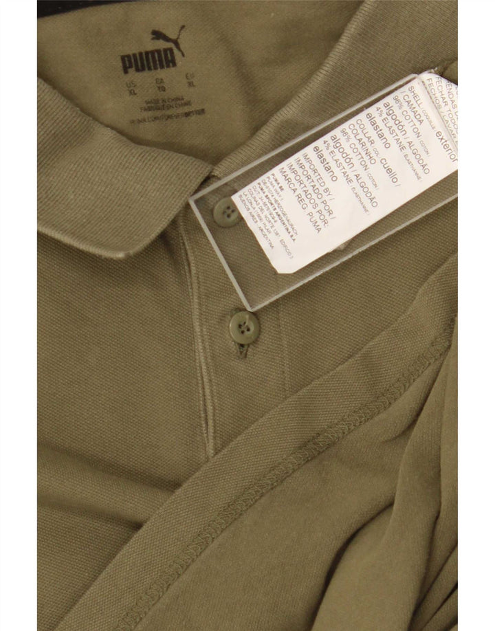 Męska koszulka polo Puma XL, bawełniana khaki