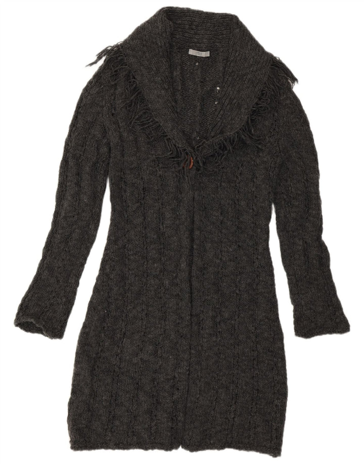 Marks & Spencer Damski sweter o przedłużonym fasonie, UK 12, średni szary akryl