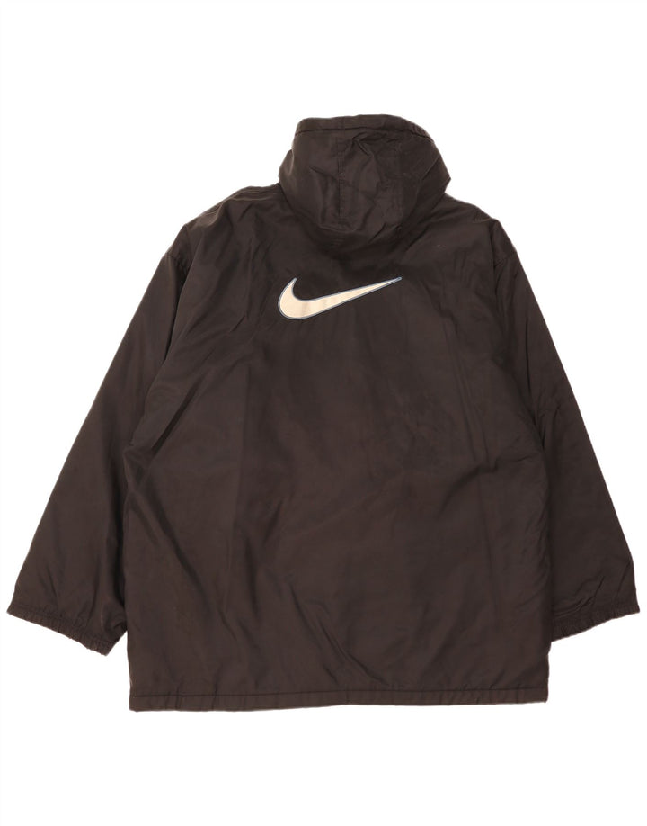 Męska wiatrówka z kapturem Nike Graphic UK 42/44, duży czarny poliester