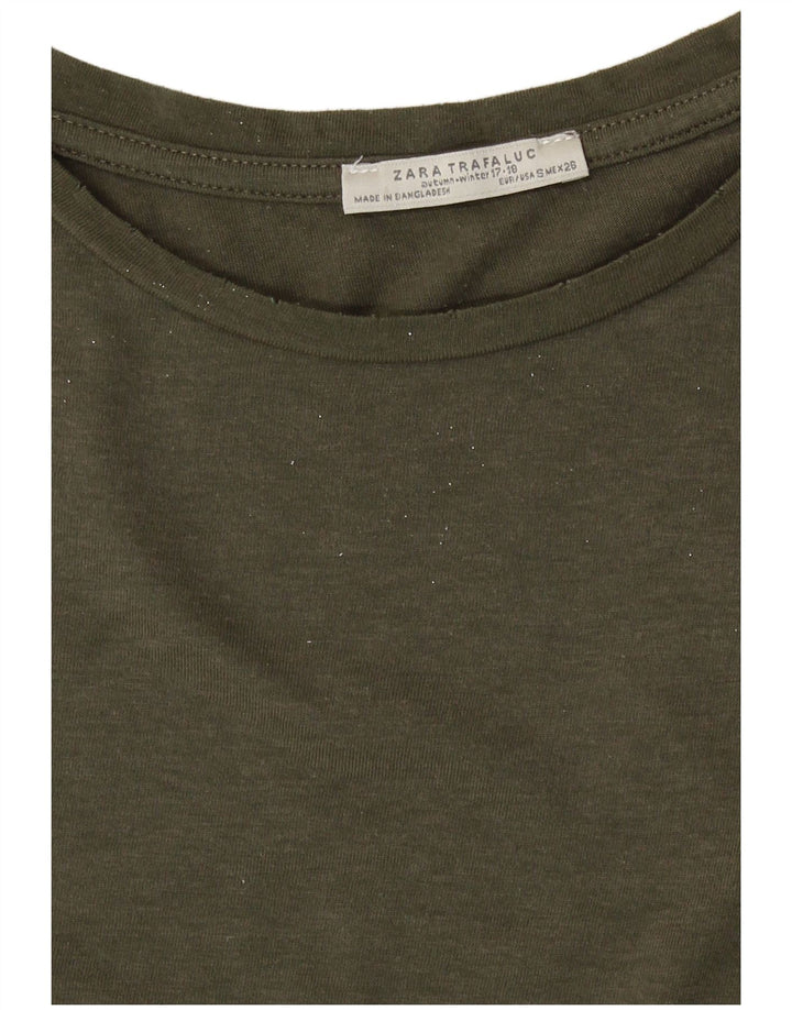 Damska koszulka oversize Zara Top UK 10 Small Khaki