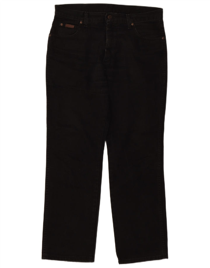 Męskie jeansy Wrangler Texas Straight W34 L30, czarne, bawełniane