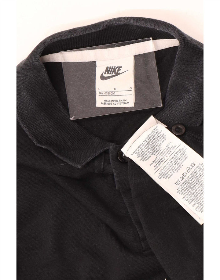 Chłopięca koszulka polo Nike na 12-13 lat, duża, czarna, bawełniana