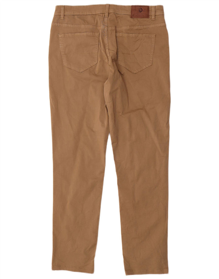 Męskie spodnie typu slim casual IT 48 Medium W34 L31 Brązowa bawełna