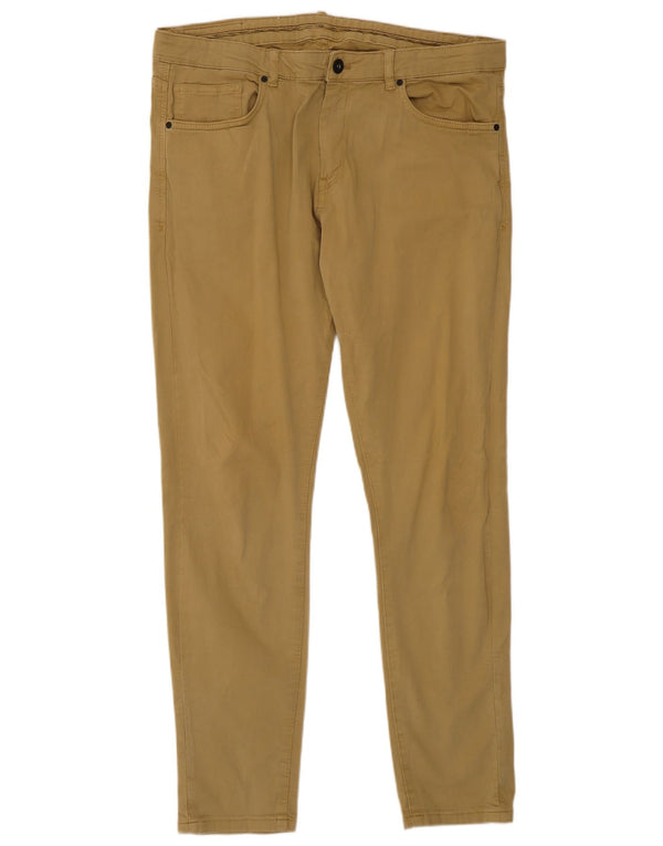 Męskie spodnie typu slim casual Zara EU 44 Large W34 L30 Beżowa bawełna