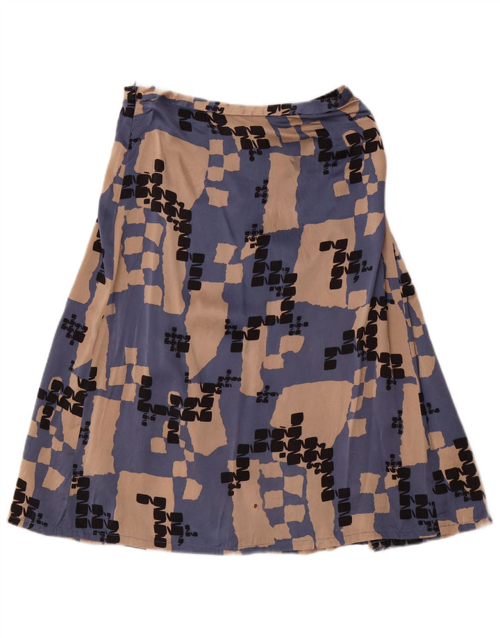 LES COPAINS Damski komplet dwuczęściowych spódnic IT 42 Medium W28 Niebieski geometryczny jedwab