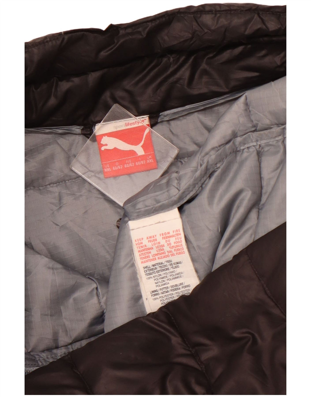 Męska ocieplana kurtka PUMA UK 44 2XL Czarny nylon