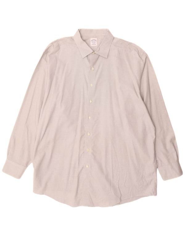 Koszula męska Brooks Brothers, rozmiar 18 1/2 2XL, szara bawełna