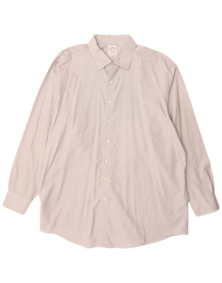 Koszula męska Brooks Brothers, rozmiar 18 1/2 2XL, szara bawełna