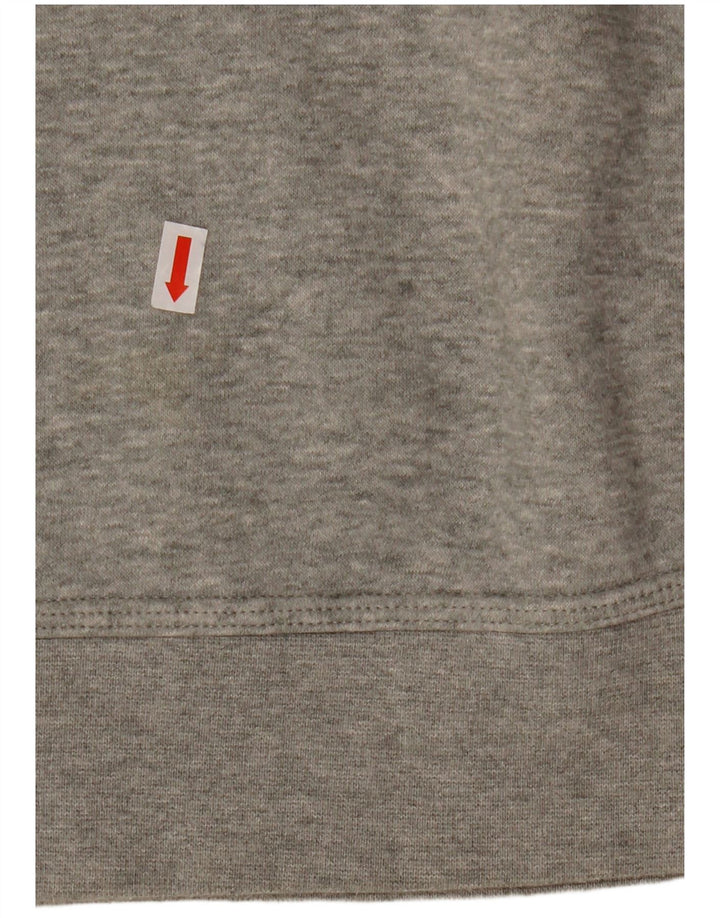 NIKE Mens Zip Hoodie Sweater Medium Grey Cotton