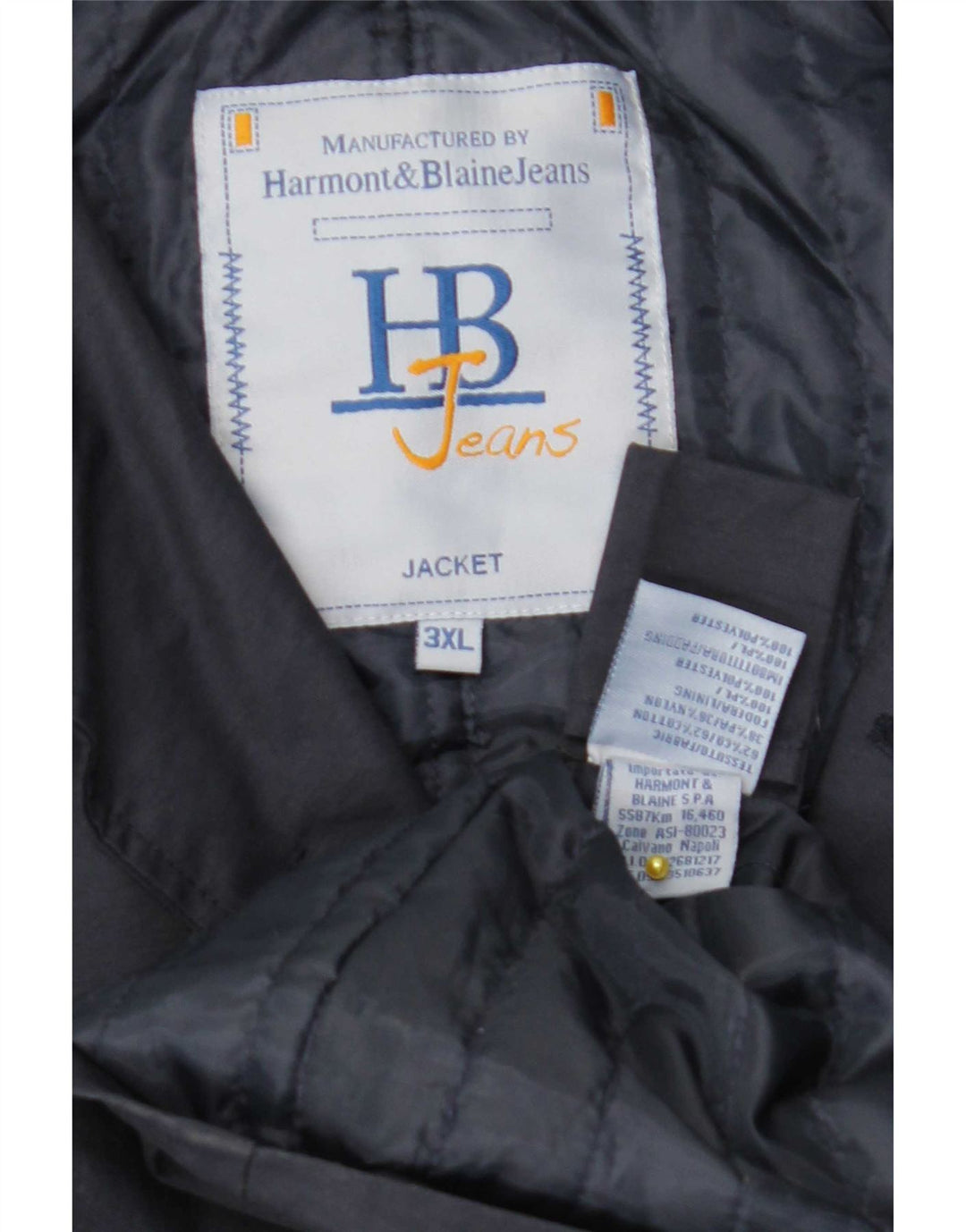 Płaszcz męski Harmont & Blaine UK 46 3XL granatowy, bawełniany