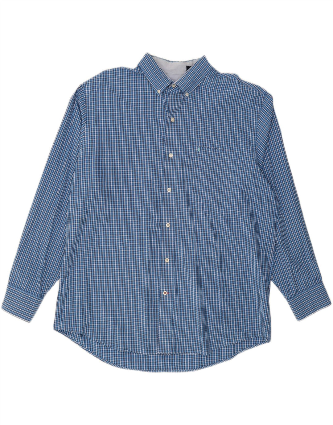 IZOD Mens Big & Tall Shirt XL Blue Check Vintage Izod and Second-Hand Izod from Messina Hembry 
