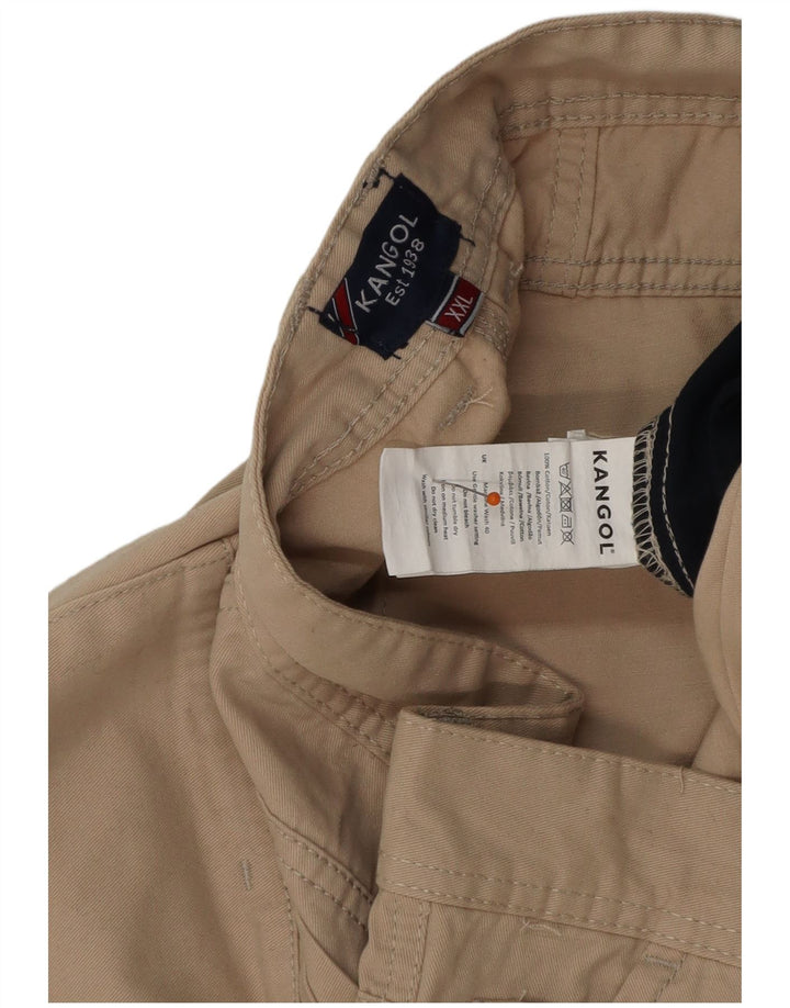 KANGOL Męskie spodenki Chino 2XL W42 Beżowa bawełna