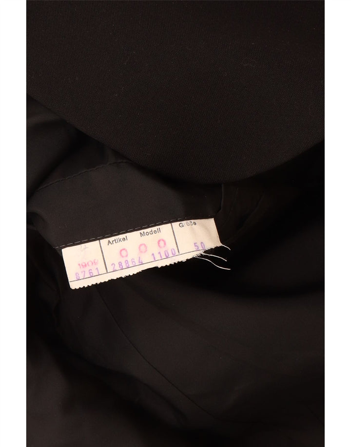 Vintage męska marynarka zapinana na 1 guzik EU 50, duża czarna, nowa wełna