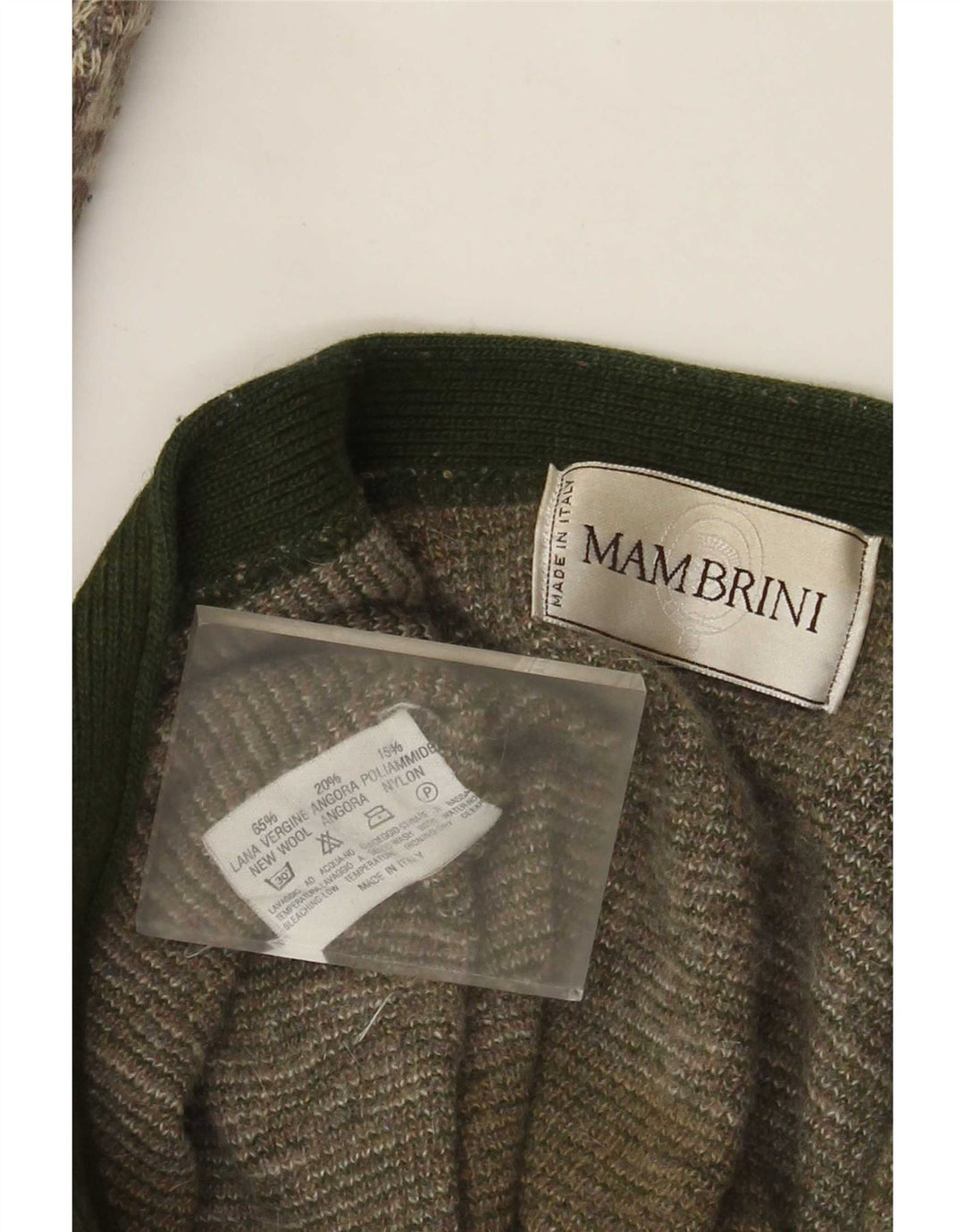 Sweter męski w stylu vintage, duży, zielony, geometryczny, wełniany