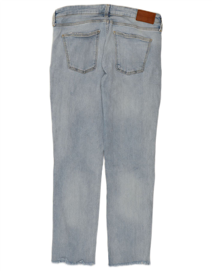 Damskie jeansy Zara w trudnej sytuacji, przycięte, EU 40, średnie, W30, L25, niebieska bawełna