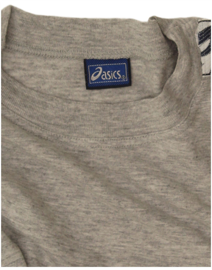 Damski T-shirt Asics Crop Graphic Top UK 14 Średni Szary Nakrapiany