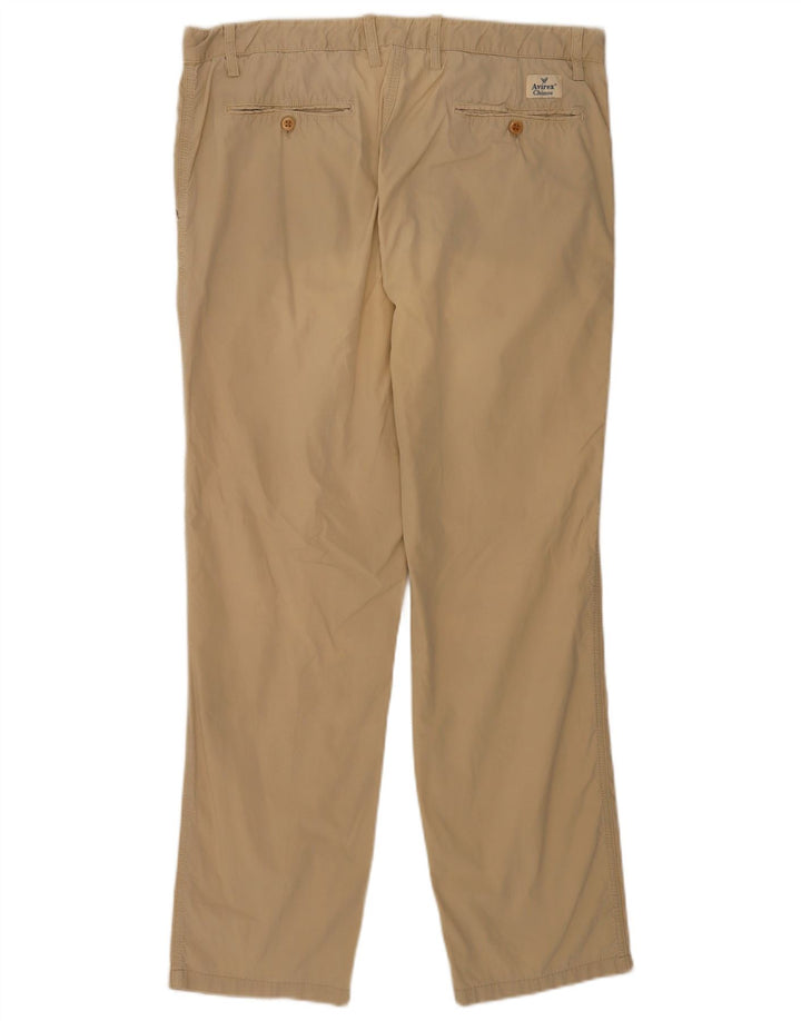 Męskie spodnie typu chino Avirex W38 L32, bawełna khaki