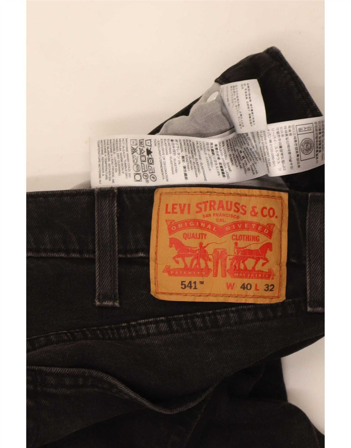 Męskie jeansy Levi's 541 Tapered W40 L32 Czarna bawełna
