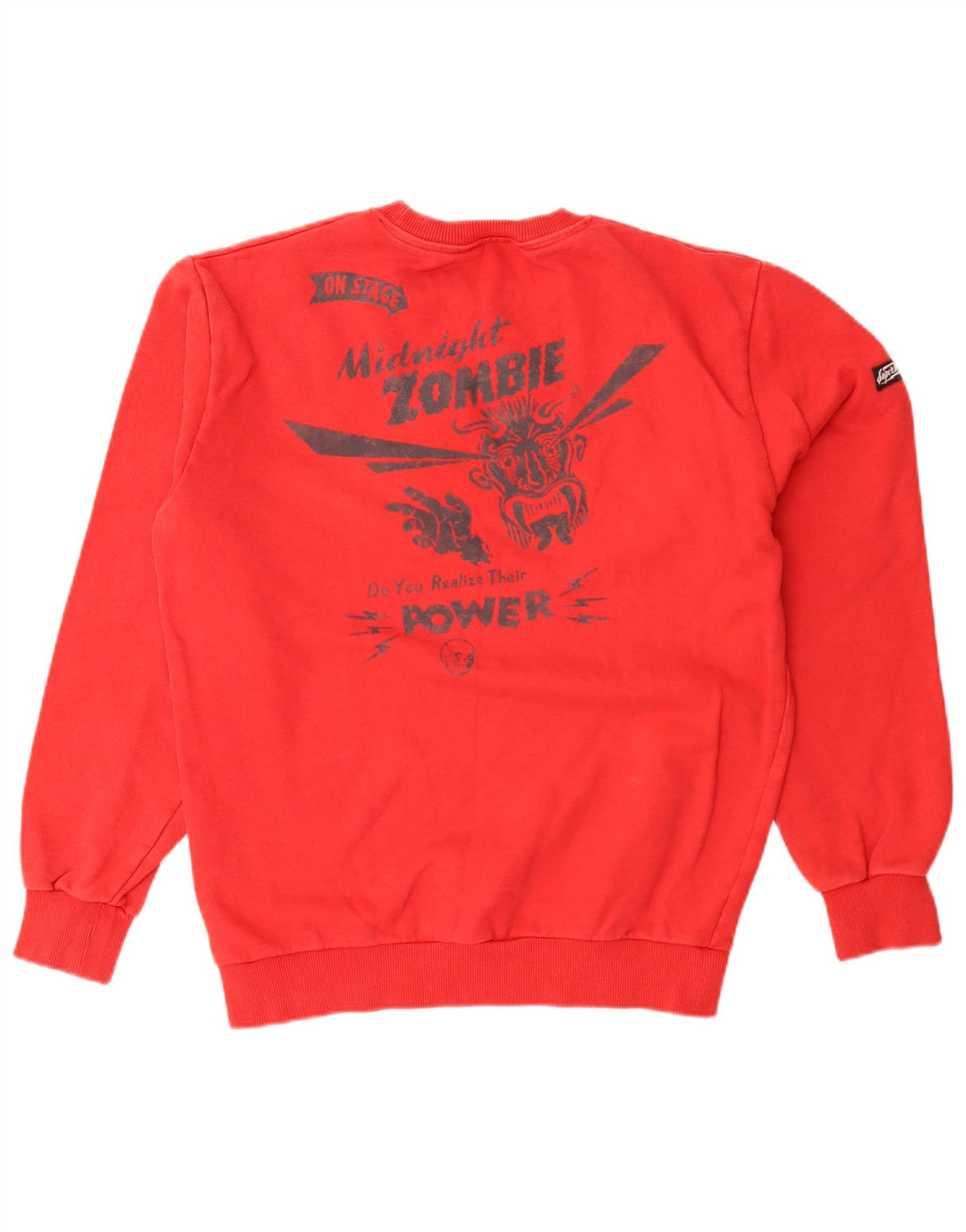 Męski sweter z grafiką Superdry, średni czerwony