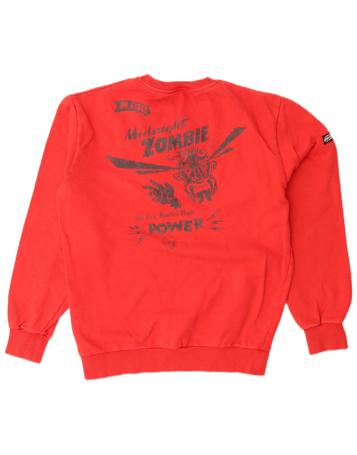 Męski sweter z grafiką Superdry, średni czerwony