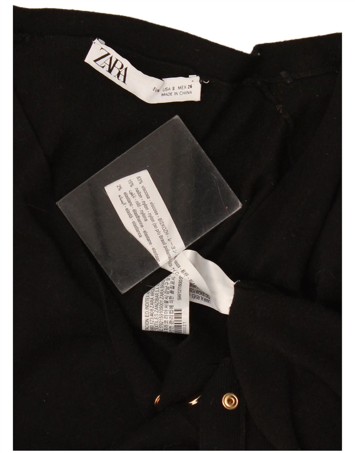 Sweter damski Zara Cardigan UK 10 Small, czarna wiskoza