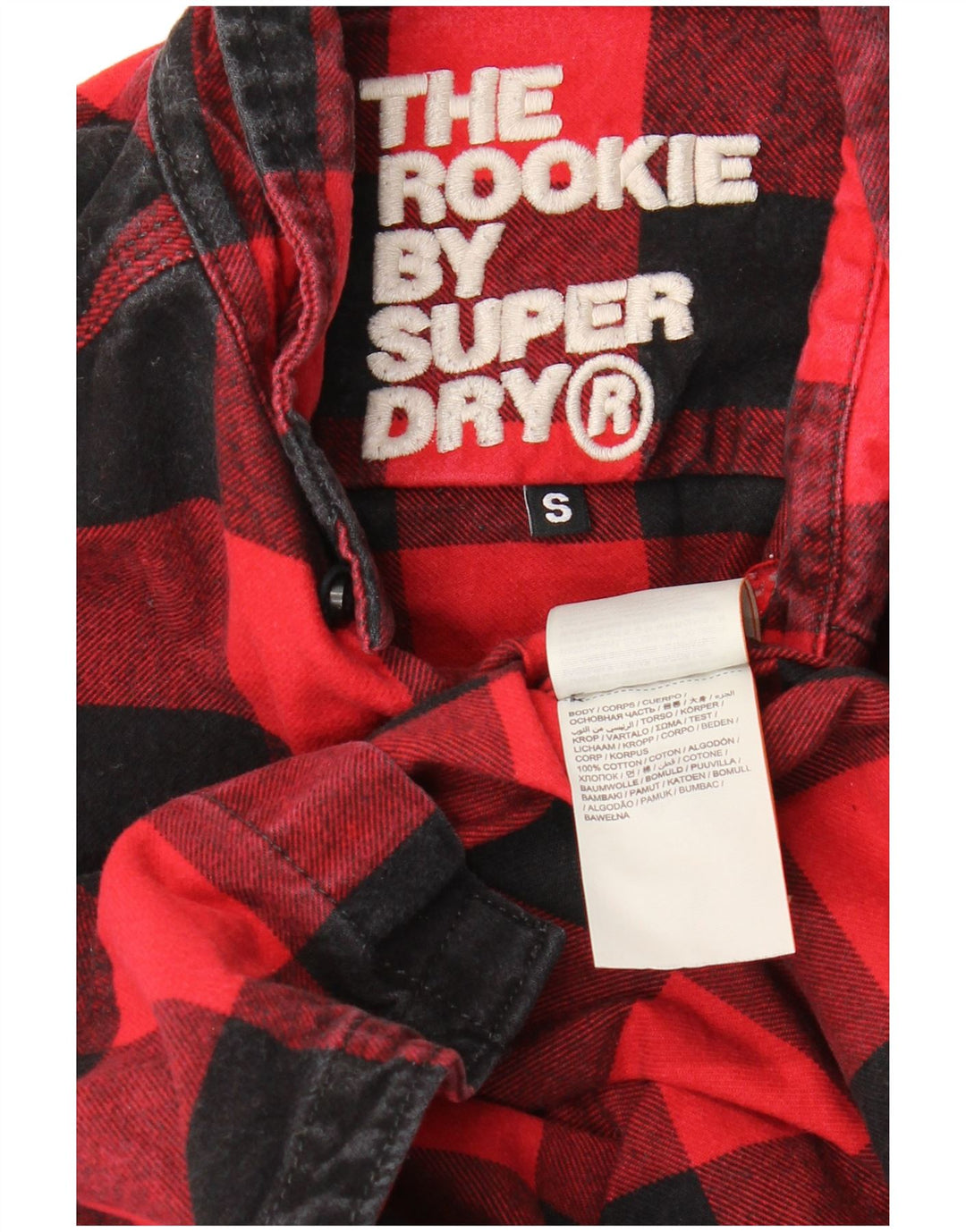 Męska koszula flanelowa Superdry The Rookie w kratkę, w małą czerwoną kratkę