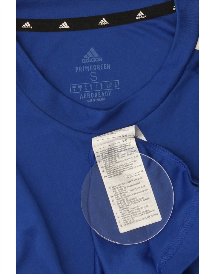 Adidas Męski T-shirt Aeroready Top Mały Niebieski Poliester
