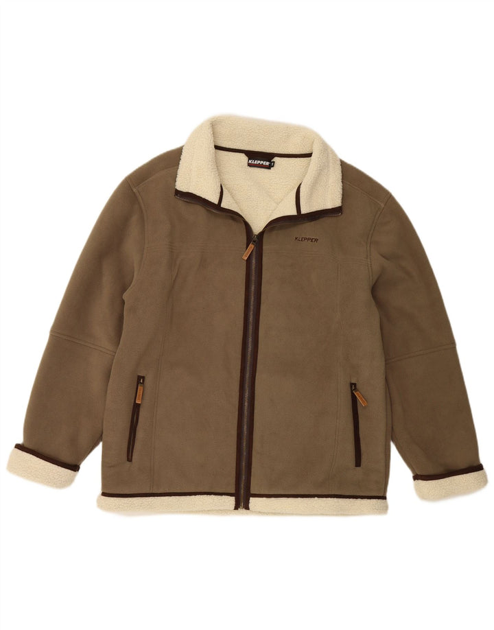 KLEPPER Męska kurtka polarowa Sherpa IT 56 3XL Khaki Poliester