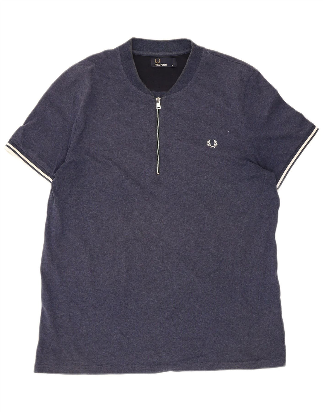 T-shirt męski Fred Perry z zamkiem błyskawicznym, średni, granatowy w paski